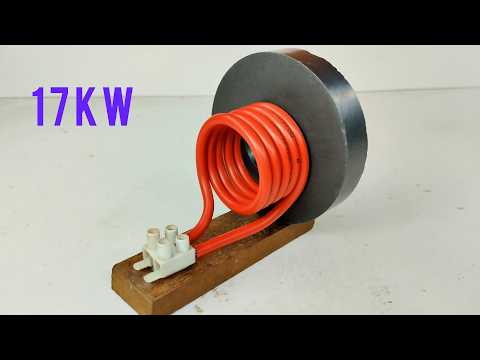 Amazing 220volt Free Energy Generator at Home with Coper wire and Magnet