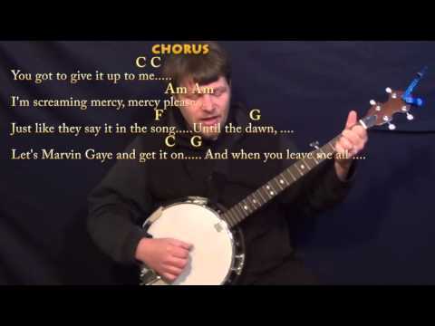 Marvin Gaye (Charlie Puth) Banjo Cover Lesson in C with Chords/Lyrics