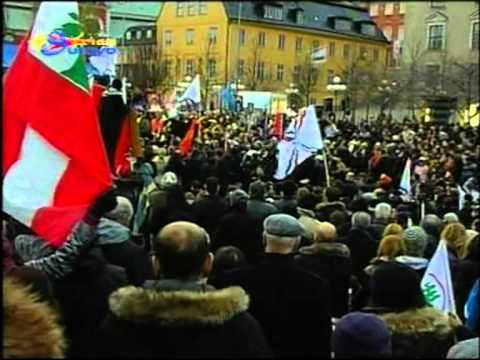 Hasyo Mor Julios Abdillahad Gallo Shabo mamlo in Arabic Syrian Orthodox kristna i Iraq irak bu Demontration in Stockholm 2010 11 14