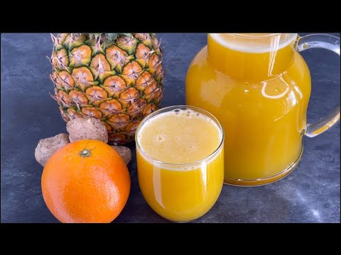Let’s Make my Healthy Pineapple, Orange, Ginger & Turmeric Juice | Anti Inflammatory Drink!