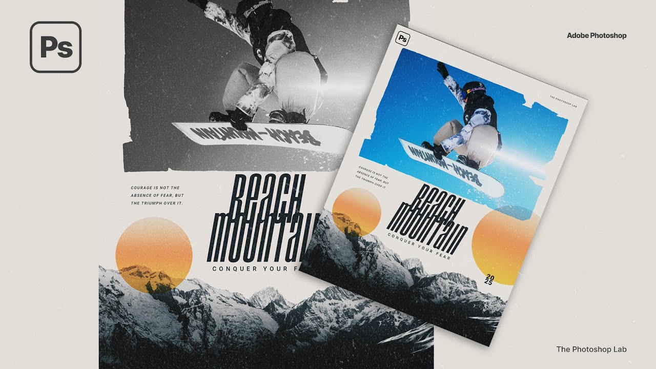 Simple Poster Design Inspiration tutorial in Adobe Photoshop