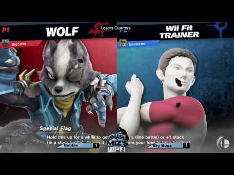 Smash @ Miz's WiFi 3 - Big Boss (Wolf) vs. Babble (Wii Fit Trainer) Losers Quarters