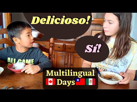 Another multilingual day in Canada: Sharing popular Taiwanese dessert with lovely Mexican babysitter