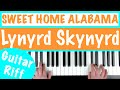 How To Play SWEET HOME ALABAMA Lynyrd Skynyrd Guitar Riff Piano Tutorial