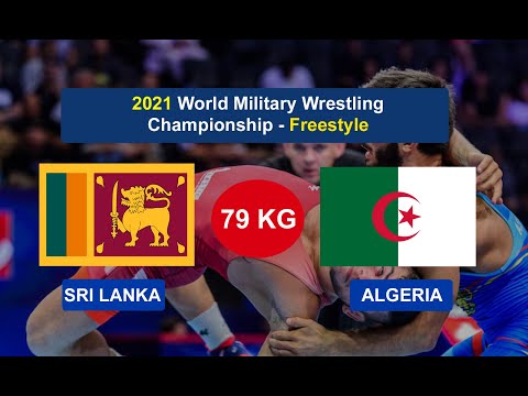 ALGERIA (Dolash Shogi) vs SRI LANKA (WSCC Fernando) - World Military Wrestling 2021 - 79 kg