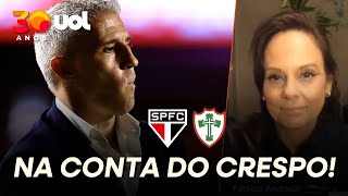 FABIOLA CRITICA ESCOLHAS DE CRESPO EM DERROTA DO SÃO PAULO PARA A PORTUGUESA!