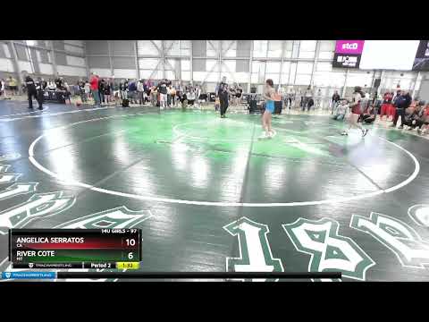 97 Lbs Champ. Round 1 - Angelica Serratos, CA Vs River Cote, MT 7306