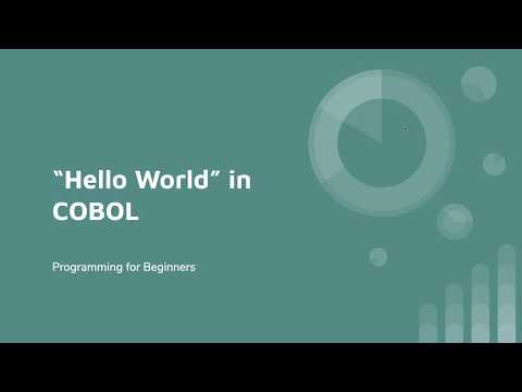 Your first COBOL program in just 4 minutes (COBOL Hello Word)