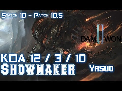 DWG Showmaker YASUO vs AKALI Mid - Patch 10.5 KR Ranked