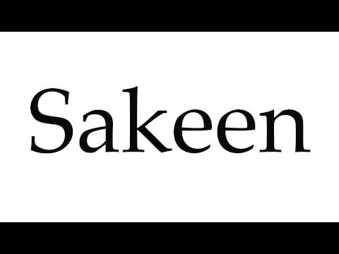How to Pronounce Sakeen