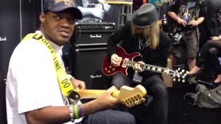 Eric Gales and Tal Morris at Two Rock Booth  Little Wing -NAMM 2013