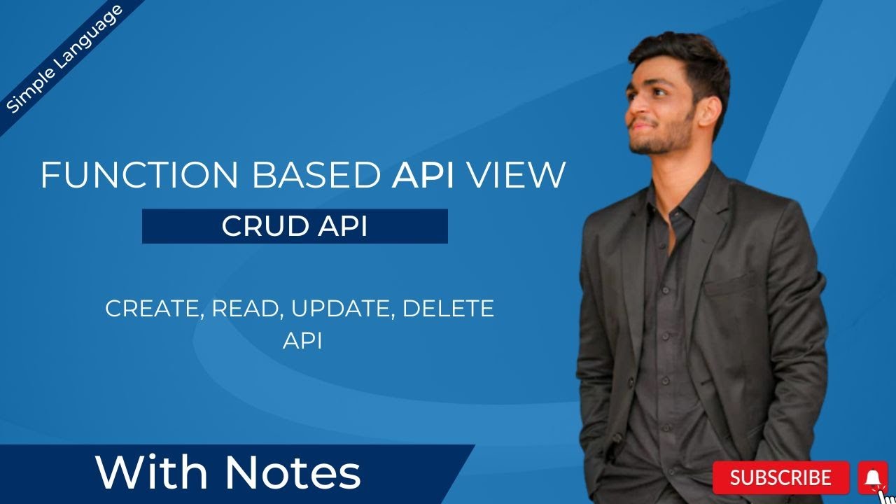 CRUD API using Function Based API View in Django Rest Framework (with Notes)