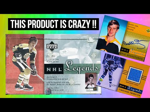 Thumbnail for 3 HOF PULLS !! 2001-02 Upper Deck Legends Hockey Hobby Box Break ! by the ud