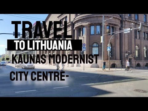 Travel to Lithuania - Kaunas - 4K - Wandering in City Centre - 2022