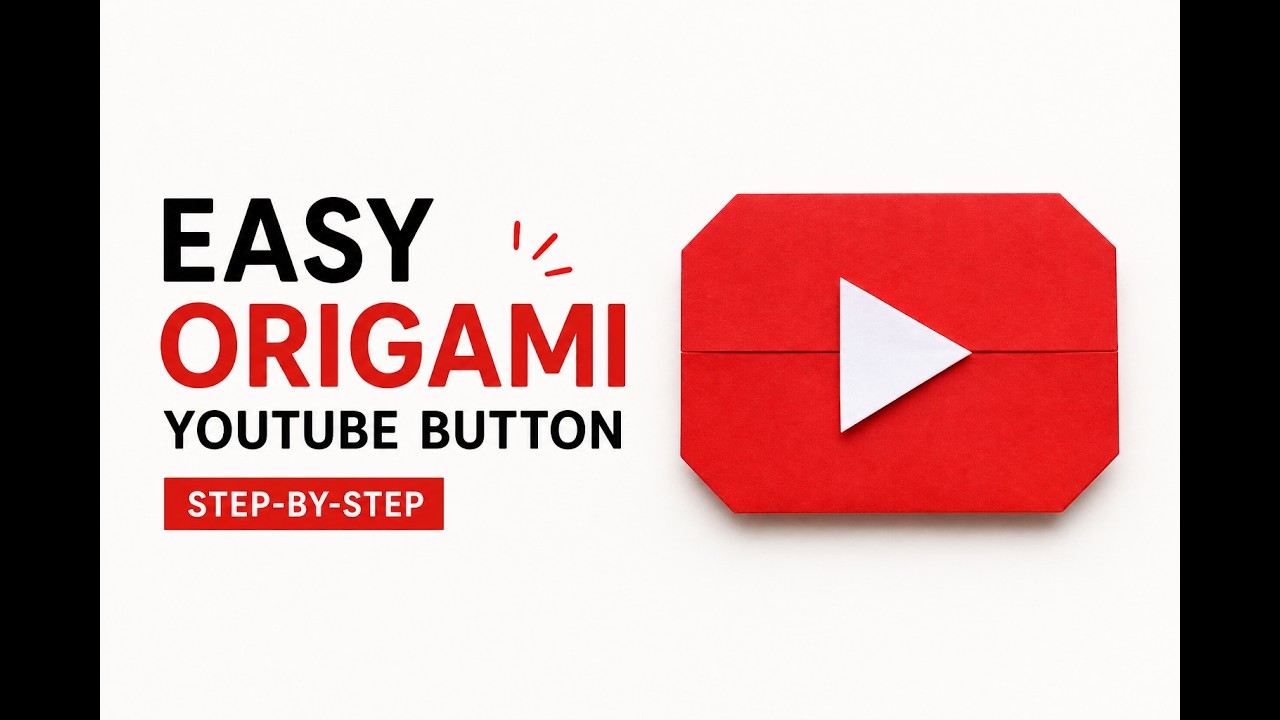 Easy Origami YouTube Button – Step-by-Step Tutorial!