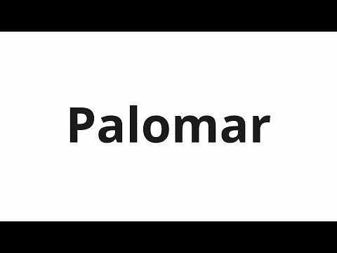 How to pronounce Palomar