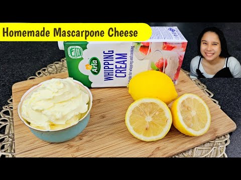 Homemade Mascarpone Cheese! Dalawang ingredients lang ang kailangan!