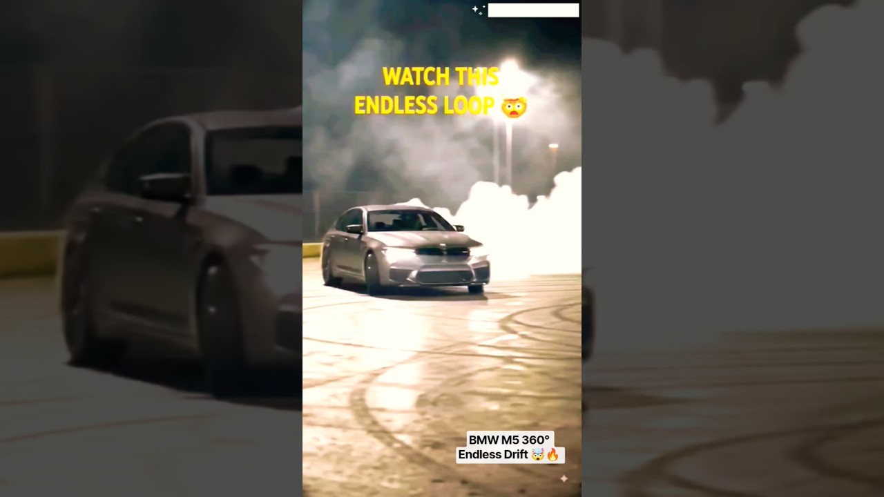 BMW M5 360° Endless Drift 🤯🔥 #shorts #trending #bmw 360° drift #viral
