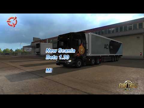 Euro Truck Simulator 2  - New Scania -  Beta 1.30 -  Milano, Italy to Montpellier, France