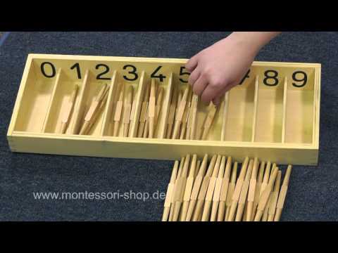 Der Spindelkasten ein Montessori-Material - Video-Anleitung