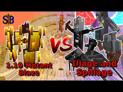 NEW Mutant Blaze vs Illage and Spillage | Minecraft Mob Battle