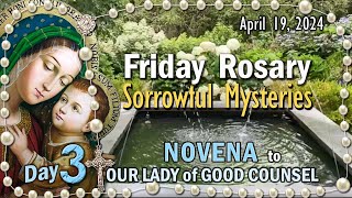 🌹Friday Rosary🌹DAY 3, NOVENA to OUR LADY of GOOD COUNSEL, Luminous Mysteries, Scenic, Scriptural