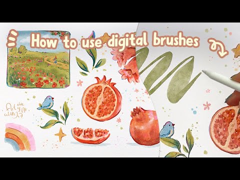 My tips for digital art and how to use digital brushes in Procreate  🎨✨