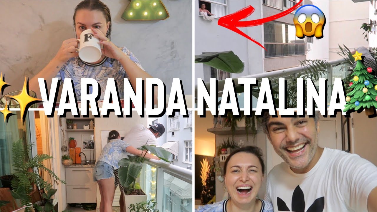 SONHO REALIZADO! A VARANDA FICOU LINDA DEMAIS! DECORAÇÃO DE NATAL! ELA APARECEU NA JANELA! VLOG