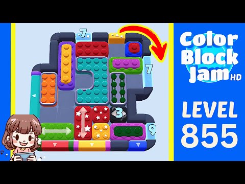 Color Block Jam Level 855 Solution Walkthrough