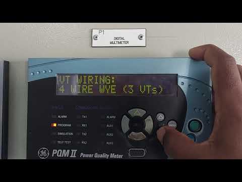 Configuration of power quality meter GE PQM II.