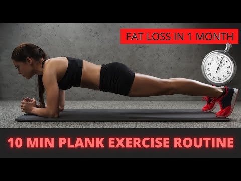 10 minutes plank weight loss exercise routine | 30 days Plank challenge workout routine