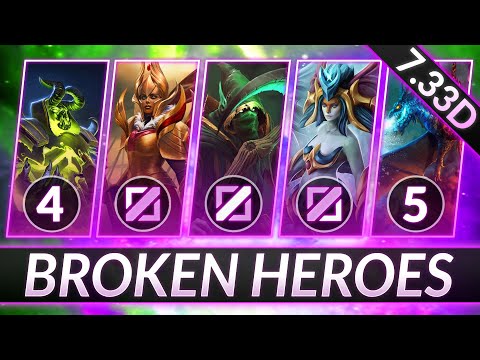 3 MOST BROKEN HEROES in EVERY ROLE - CLIMB MMR FAST in 7.33D - Dota 2 Meta Guide