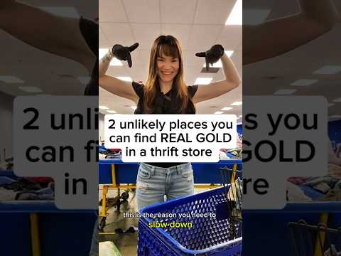 2 unlikely places you can find REAL GOLD in a thrift store #thrifting #gold #reseller #howto