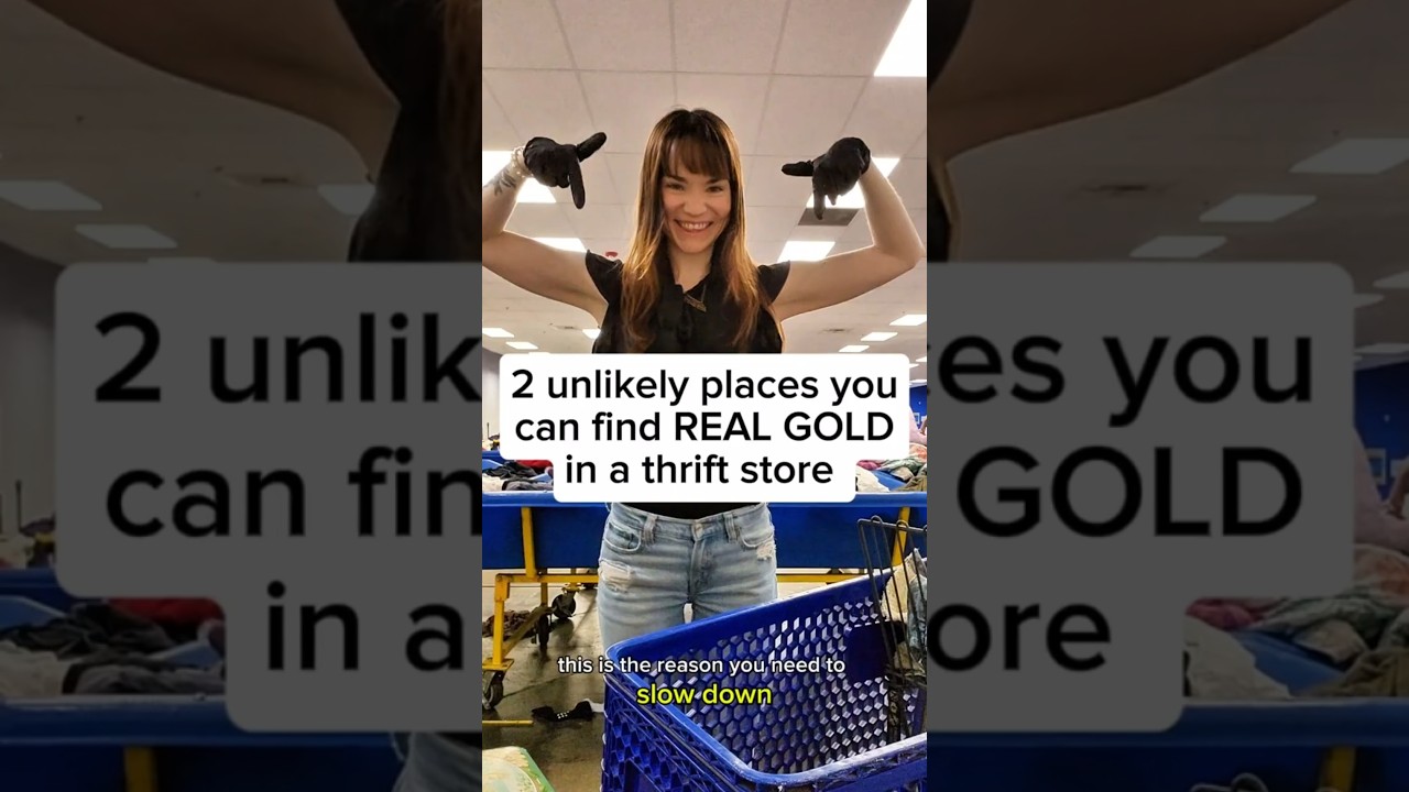 2 unlikely places you can find REAL GOLD in a thrift store #thrifting #gold #reseller #howto