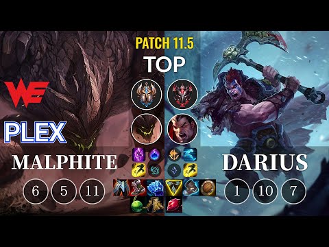 WE Plex Malphite vs Darius Top - KR Patch 11.5