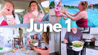 JUNE 1 VLOG | picking my first book, pool day, trying the orange creamsicle frosty + shepherd's pie