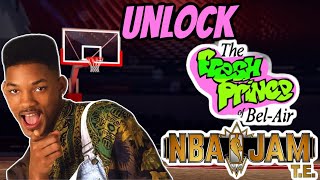 Unlock The Fresh Prince of Bel-Air on NBA Jam Tournament Edition Super Nintendo SNES Game
