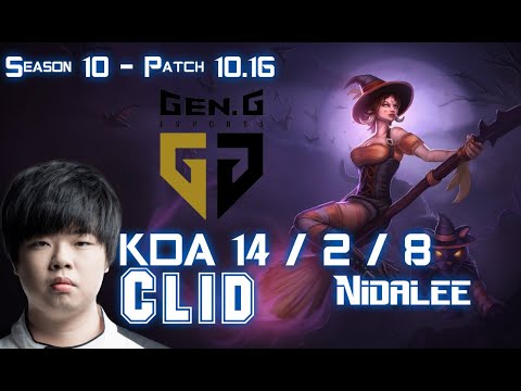 Gen Clid NIDALEE vs GRAVES Jungle - Patch 10.16 KR Ranked