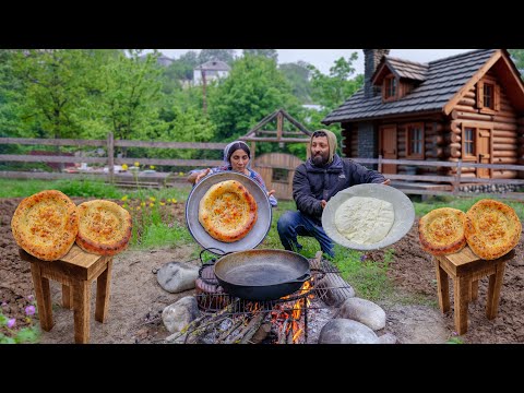 Uzbek Tandoor Bread for Breakfast Without Tandoor! And Fresh Cottage Cheese!