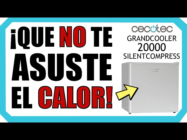 Vídeo relacionado con Cecotec Nevera Pequeña - Frigorífico Mini - Minibar 46L GrandCooler 20000 L SilentCompress White E. Altura 48,7cm, 48cm de Ancho, Bajo Consumo, Puerta Reversible, Funcionamiento Cíclico, Blanco