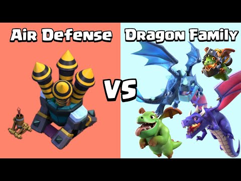Every Level Dragon Family VS Every Level Air Defense | Dragon Competition | Clash of Clans