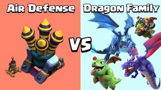 Every Level Dragon Family VS Every Level Air Defense | Dragon Competition | Clash of Clans
