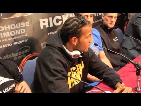 STEPHEN SIMMONS CONFRONTS WADI CAMACHO & SITS IN FRONT OF HIM IN MIDDLE OF PRESS CONFERENCE