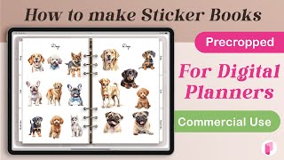 How to make Digital Planner Sticker Book | Pre-cropped | to SELL on Etsy