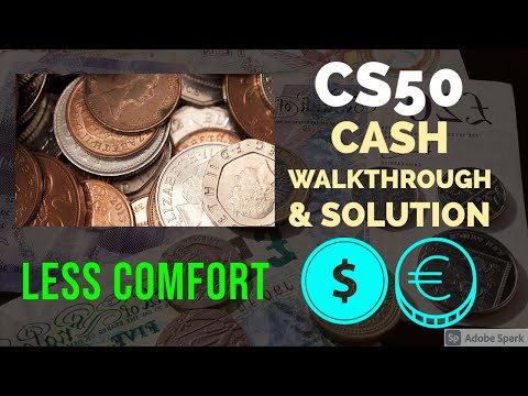 CS50 Cash (less comfort) walkthrough & solution
