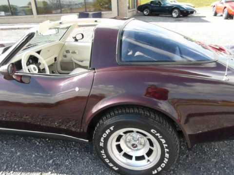 1980 Dark Claret Corvette L48 4spd T Top Video