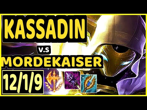 DAWIDSONEK (KASSADIN) vs MORDEKAISER - 12/1/9 KDA MID GAMEPLAY - EUW Ranked DIAMOND