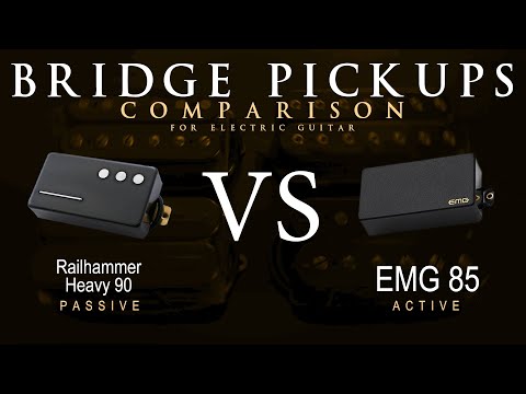 Railhammer HEAVY 90 vs EMG 85 - Bridge Guitar Pickup Comparison Tone Demo