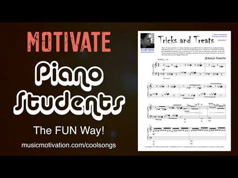 Tricks and Treats - A FUN Intermediate Level COOL SONG Piano Students Can't Wait to Play!