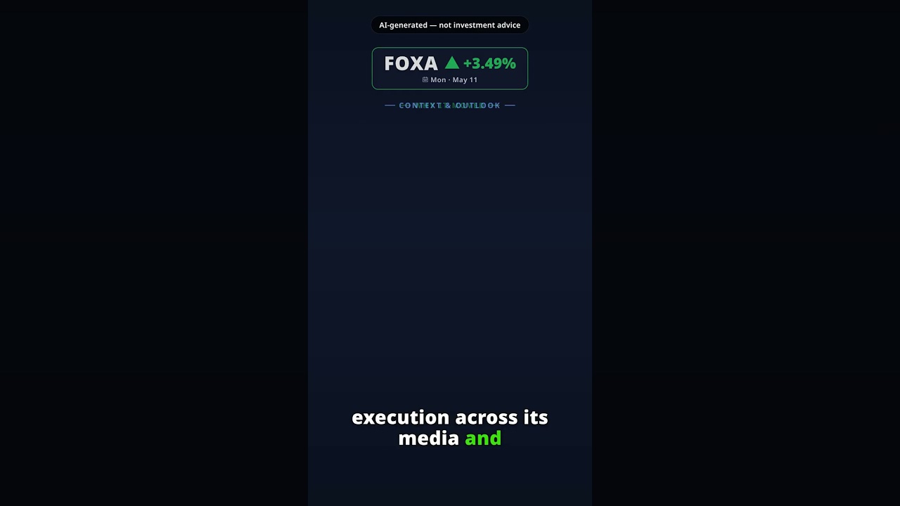 FOXA gains 3.49% on 2026-05-11 — AI explainer